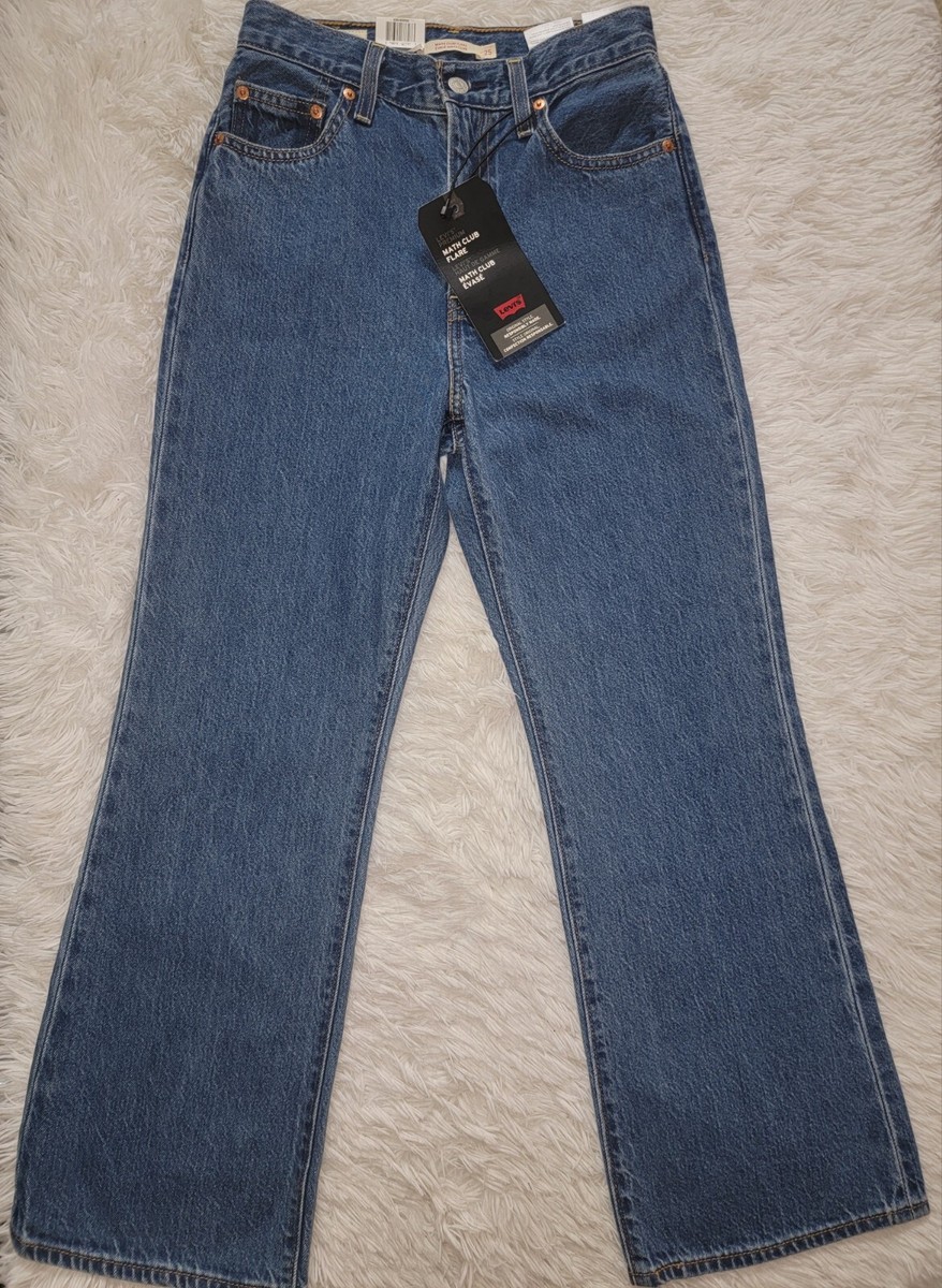 Levis Flare W25 Jeans Womens Math Club High Rise Premium Blue