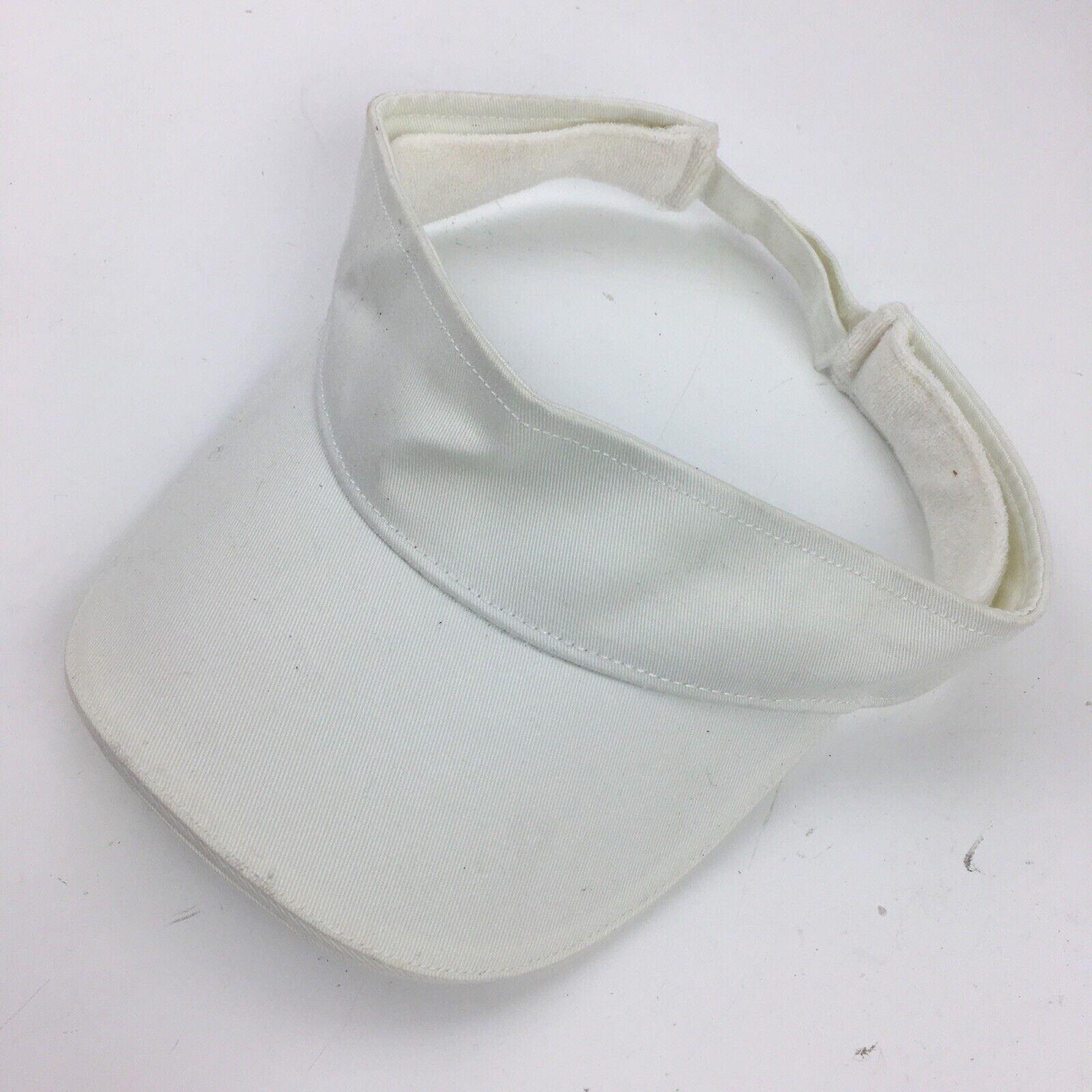 Blank White Visor Cap Hat Adjustable - image 1