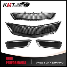 Front Upper & Lower Grille W/ Fog Light Cover Set For 2014-2020 Chevy Impala