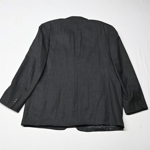 Jhane Barnes 46 X-Long 40x36 Black Gray Stripe Wool Mens Jacket Pants Suit - Picture 7 of 12