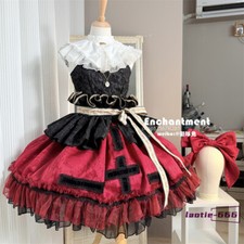 TouHou Project Medicine Melancholy Cosplay Costume Women Girl Red Black Dress