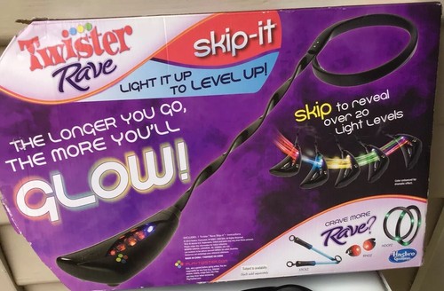 TWISTER Rave Skip-It Skipit Light Up Glow Black Game Activity Gift Girl Boy Xmas - Picture 9 of 10