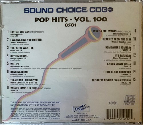 SOUND CHOICE SPOTLIGHT - POP HITS - SC8581 JEWEL, CELINE DION - BRAND NEW! - Picture 2 of 2