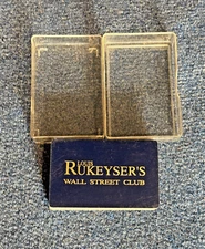 Louis Rukeyser’s Wall Street Club Playing Cards w/Plastic Case