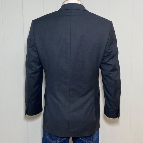 Calvin Klein Blazer 36R Charcoal Gray Speckled Wool 2B Double Vented Jacket NWOT - Picture 3 of 17