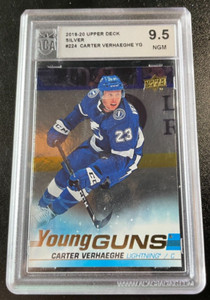 2019-20 Upper Deck Young Guns Silver Foil Carter Verhaeghe #224 ACA 9.5