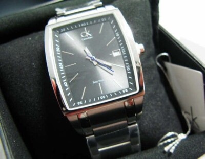 new CALVIN KLEIN CK Ø 36 x32 mm k3041161 Bold Square grey dial