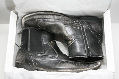 Men\'s Steve Madden Black Leather Zip Up Booties Size 9 Men main image 3