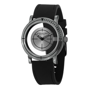 stuhrling original stainless steel gunmetal gray case watch