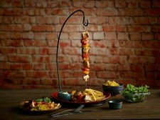 Espetada Hanging Kebab Stand w/ 6 Pack 10" Skewers Food Kebab Hangers, BBQs