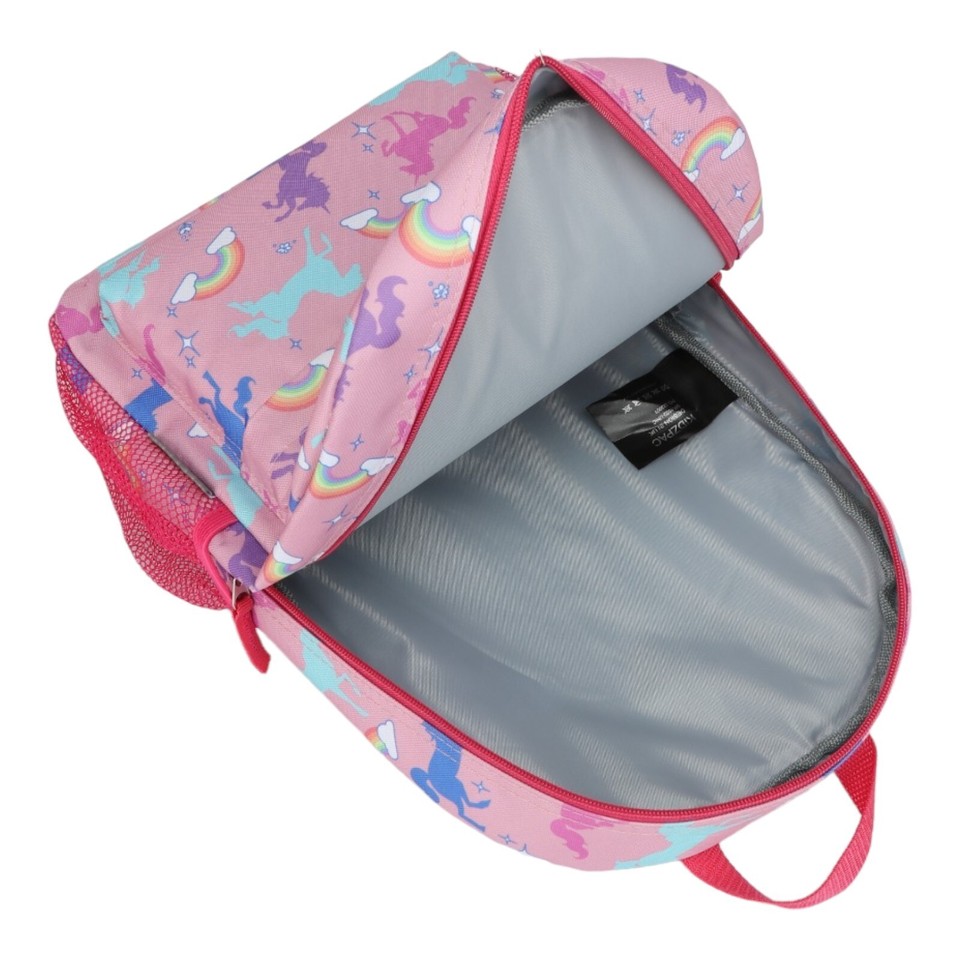 Set De Bagage Kidzpac 5 Pièces Pour Fille - Valise Cabine, Sac à Dos, Sac à Lunch, Oreiller De Cou, étiquette - Imprimé Papillon Rose
