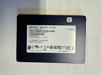 1.92TB MTFDDAK960TDS-1AW1ZABYY Solid State Drive 5200 ECO 2.5 SATA SSD 1920GB