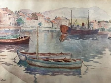 Adrien Latour (20th) Attributed To Landscape Marin View Presumed - Country