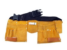 Ceinture porte Outils en Cuir 11 poches Sacoche  Pince Marteau Tournevis mètre