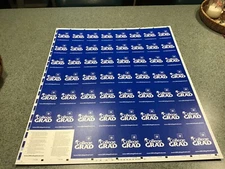 General Motors College Grad /Automobile Playing Cards Uncut Sheet printed USPC