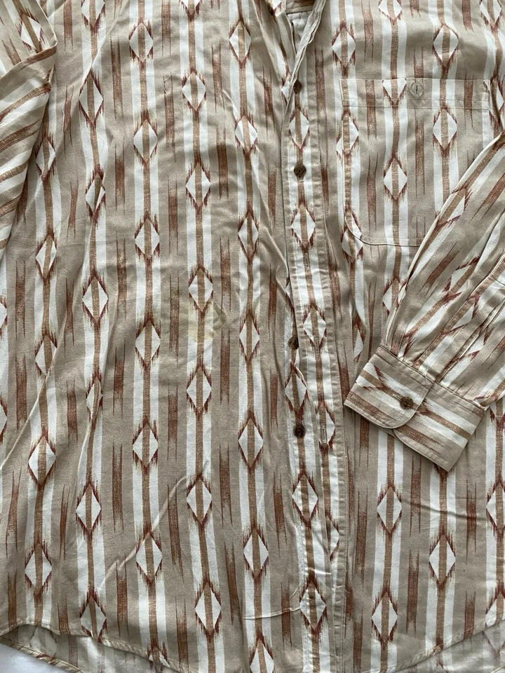 VTG Ralph Lauren Chaps Aztec Button Down Long Sleeve Shirt WPL 125 Men’s Large - Image 3 of 4
