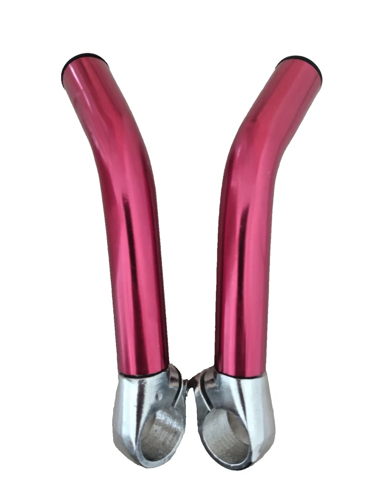 Red aluminum mtb bar ends, 22.2 diameter, 15 cm length center to center - Image 4 of 4