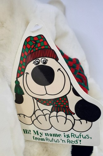 Rufus Dog Plush Tan Black Knit Hat 31 Inch Long Stuffed Animal Toy Christmas - Picture 3 of 12