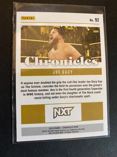 Joe Gacy - 2023 WWE Chronicles Wrestling Card #92 - Picture 2 of 2