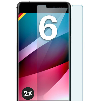 2x Echt Glas für Nokia 6 2017 Panzerfolie Handy Hartglas Premium Displayschutz