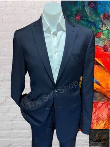 Joseph Jos A Bank 38L 32x34 Slim Fit Solid Navy Blue 2 Piece Suit