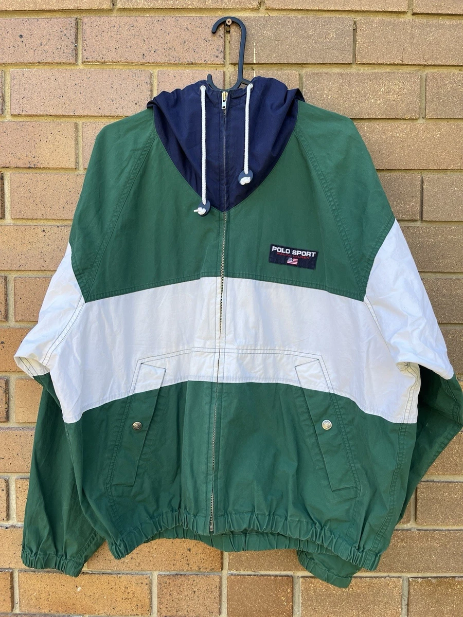 90s POLO SPORTS刺繍 ノーティカル フーデット ジャンパ− Polo Sport Coats, Jackets & Vests 90s Theme for Men for Sale