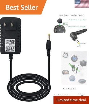 Smart 15W Power Adapter for Echo Dot 3rd Gen, 4th Gen & Show 5 - Safety First