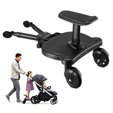 Universal Stroller Board with Detachable Seat, 2 in 1 Buggy Board Suitable for M