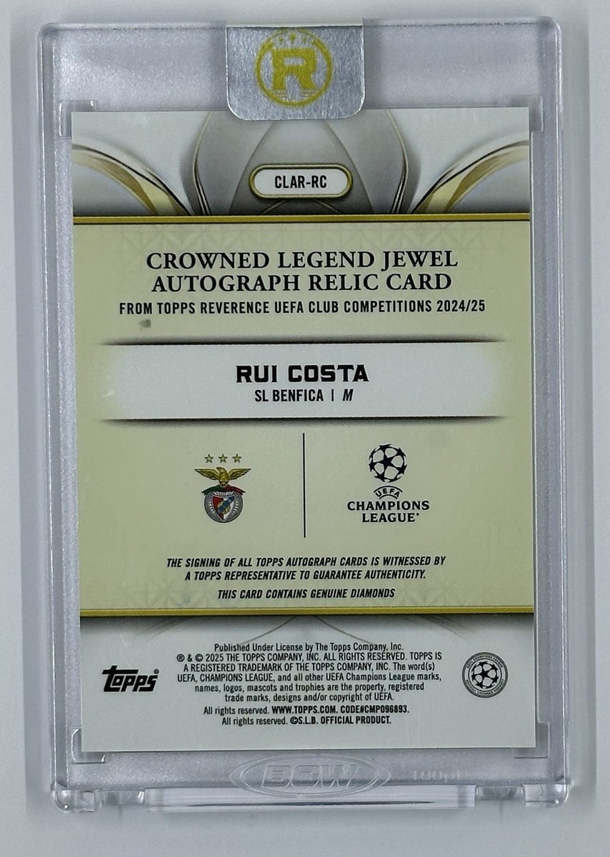 RUI COSTA - Autograph Purple 14/50 - 24-25 Topps UEFA Reverence