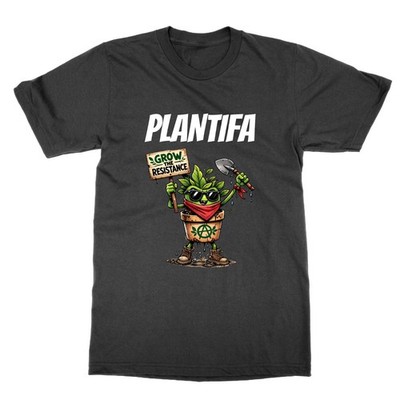 Plantifa T-Shirt Lustig Pflanze Wortspiel Top Scherz Tee
