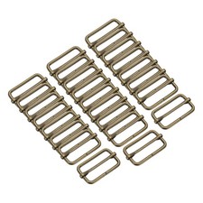 25Pack Slide Buckle 1 1/2" Tri-Glide Slides Adjuster Strap Slider, Bronze
