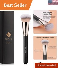 Domed Foundation Brush with Soft Synthetic Bristles for Flawless Makeup Appli...