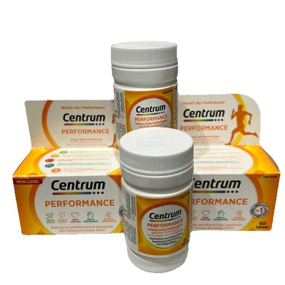 2 x Centrum Performance Multivitamin & Mineral Supplements 120 Tablets 02/2026