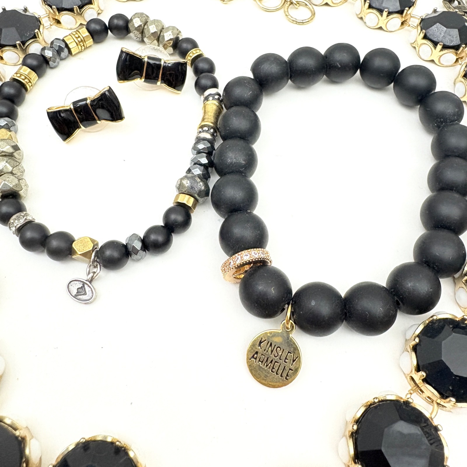 Signed Black Gold Costume Jewelry Lot Silpada Kate Spade Jenny Bird Armelle