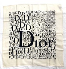 Christian Dior Trotter Silk Scarf Logo Pattern 78 x 77 cm