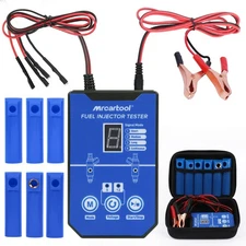 Fuel Injector Tester Cleaner DIY Cleaning Tool Kit 8 Pulse Mode 6 Adapters 5/12V