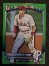 2025 Bowman Aidan Miller Paper Prospect Green Border #/99 #BP-54