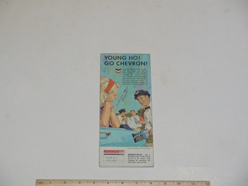 1966 Standard Oil Chevron State Road Map della Florida con registro chilometraggio e altro - Foto 2 di 11