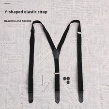 2cm Adjustable Braces Button Removable Stretch Suspenders Y-shaped Petite Build