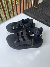 Teva Women's Flatform Universal Mevia Black Platform Sandals 1116810 WM 8