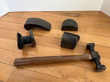 New 5 Piece Auto Body Dent Repair Hammer 4 Different Dollies