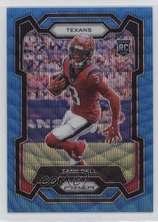 2023 Panini Prizm Rookies Blue Wave Prizm 41/199 Tank Dell #341 Rookie RC 14cm