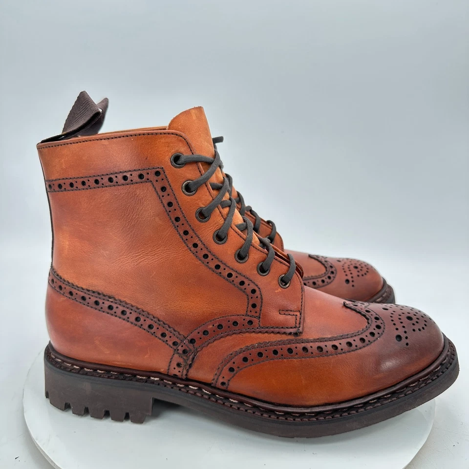 Ralph Lauren Hombres UK 10D US 10.5 D Marrón Cuero Itshide Commando Inglaterra Bota Foto 4 de 4