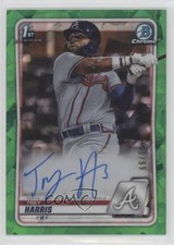 2020 Bowman Chrome Prospect Green Atomic Refractor 33/99 Trey Harris Auto z3a