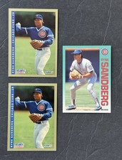 Fleer Ryne Sandberg 3 Cards (92F #389, 93F Atlantic #21 (2))