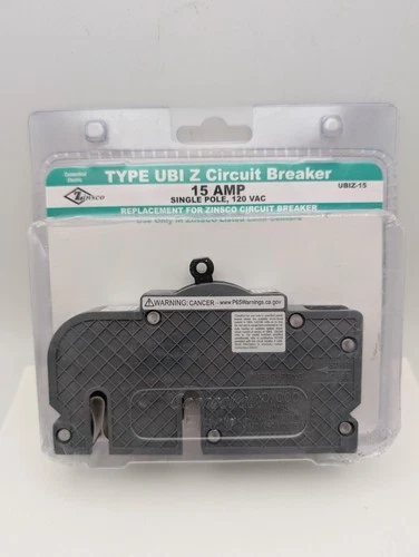 Zinsco UBI TYPE Z Circuit Breaker 15 AMP UBIZ-15 Single Pole 120/240v *PKG Wear 
