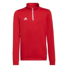 adidas Youth Entrada 22 Training Top - Red 1/4 Zip Pullover NWT
