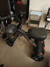 Seated Electric Scooter Black Folding Adults Comfortable Seat Portable Design