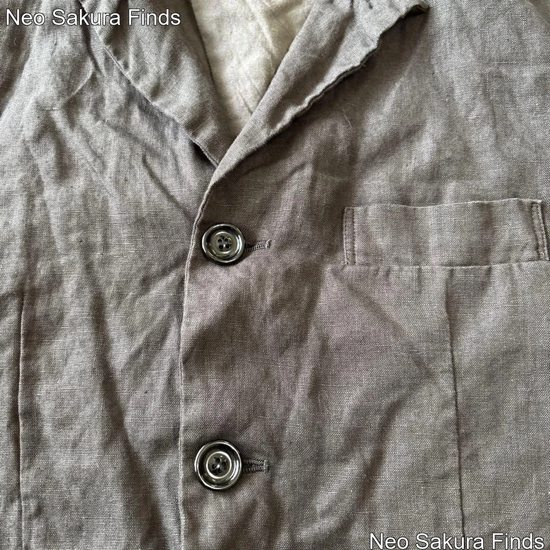EEL Linen Stick Jacket M - Chic Vintage Aesthetic - product detail image 6