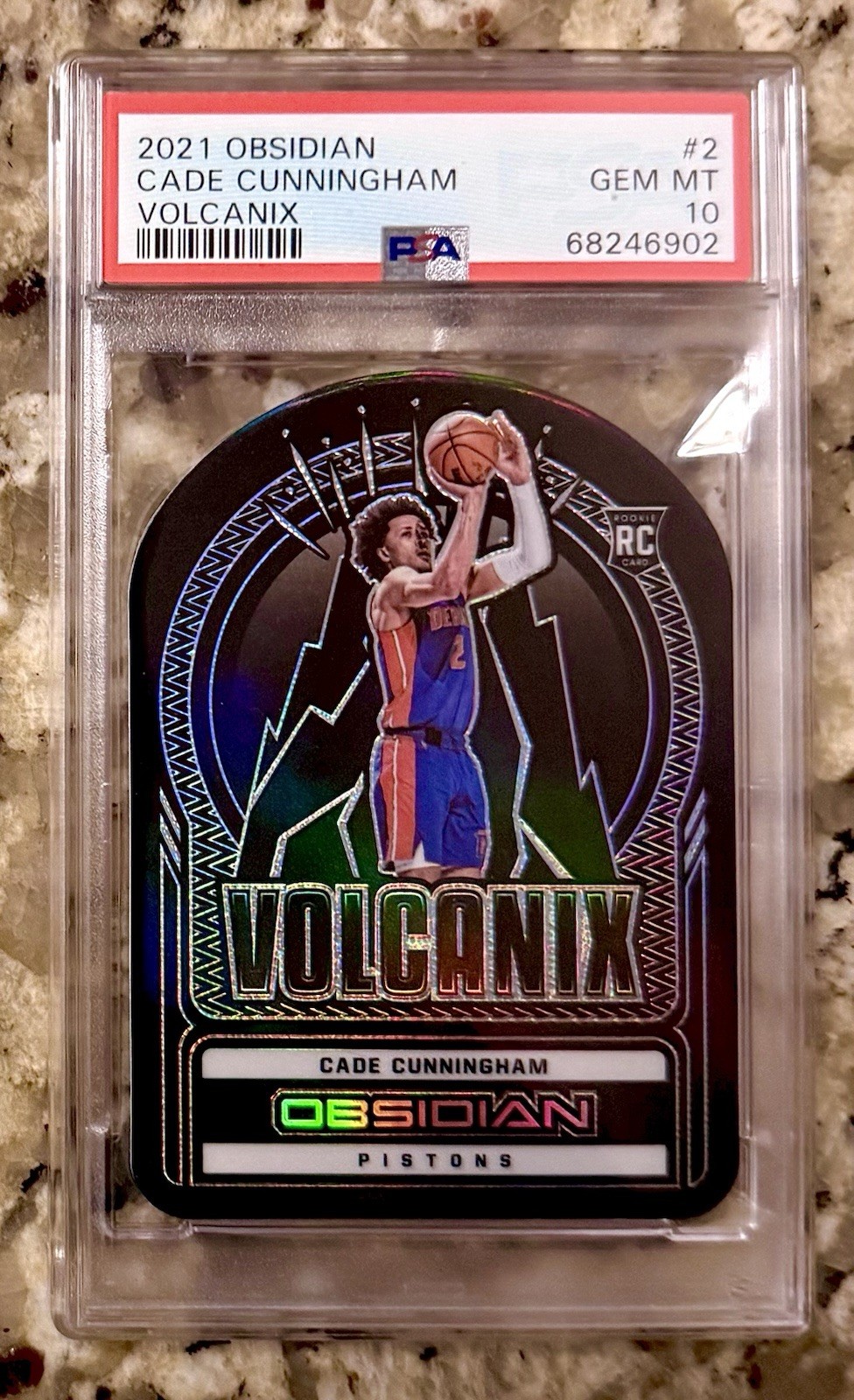 2021 CADE CUNNINGHAM ROOKIE RC POP 4 OBSIDIAN VOLCANIX #2 PSA 10 GEM MT!